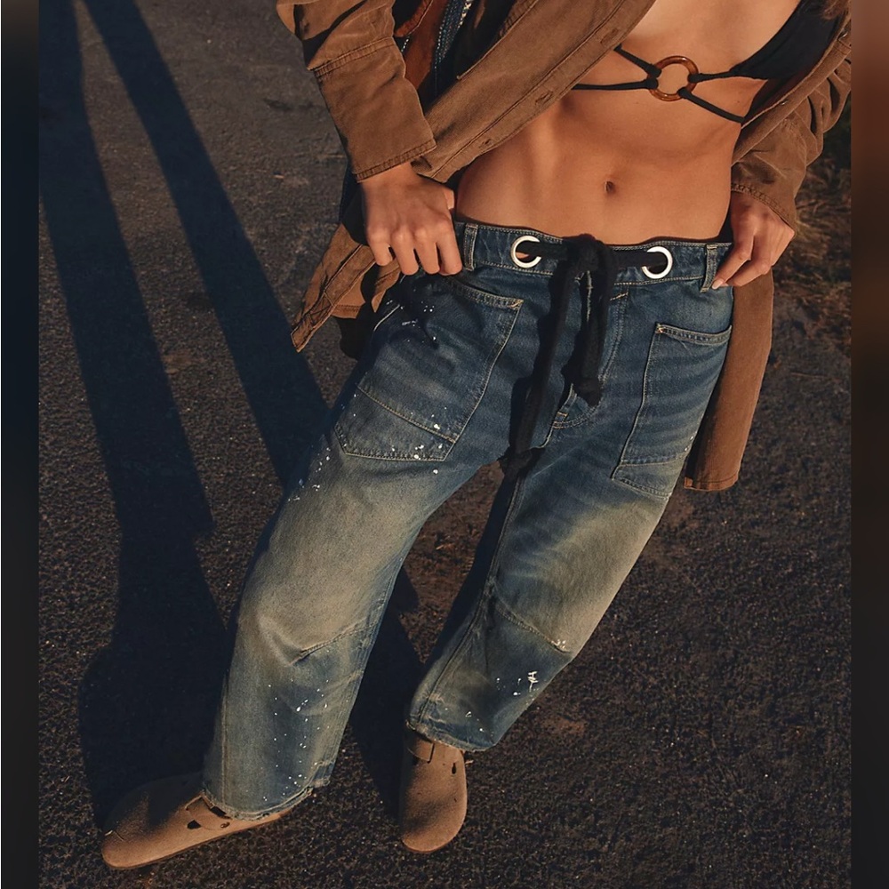 Free People Moxie Barrel Leg Jeans